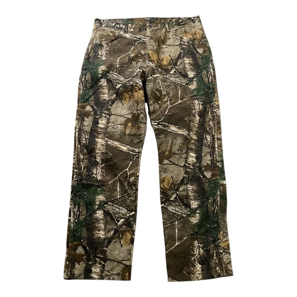 Mens Wrangler Pro Gear Realtree Camo Pants W38xL31 Hardwoods Hunting Waking - Picture 8 of 12